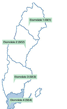 Karta över Malmös elområde