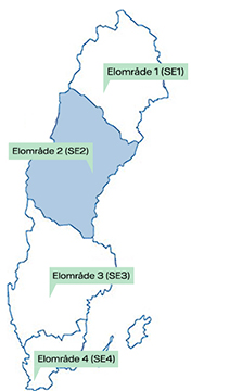 Karta över Sundsvall elområde