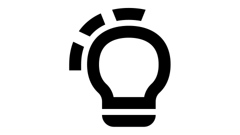 Stiliserad tänd glödlampa