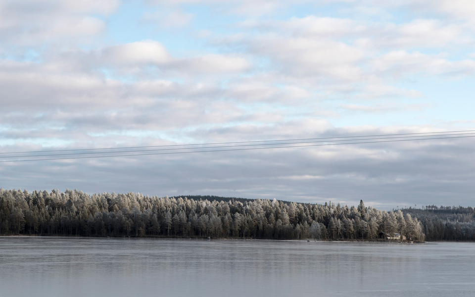 Elledningar över skog och vatten