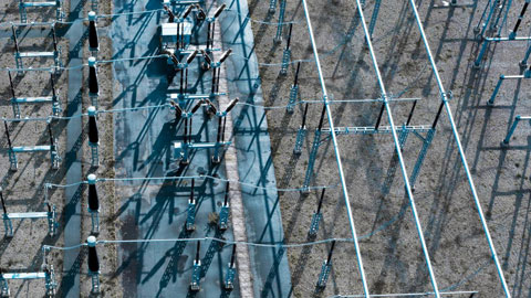 Elledningar vid Stornorrfors kraftstation