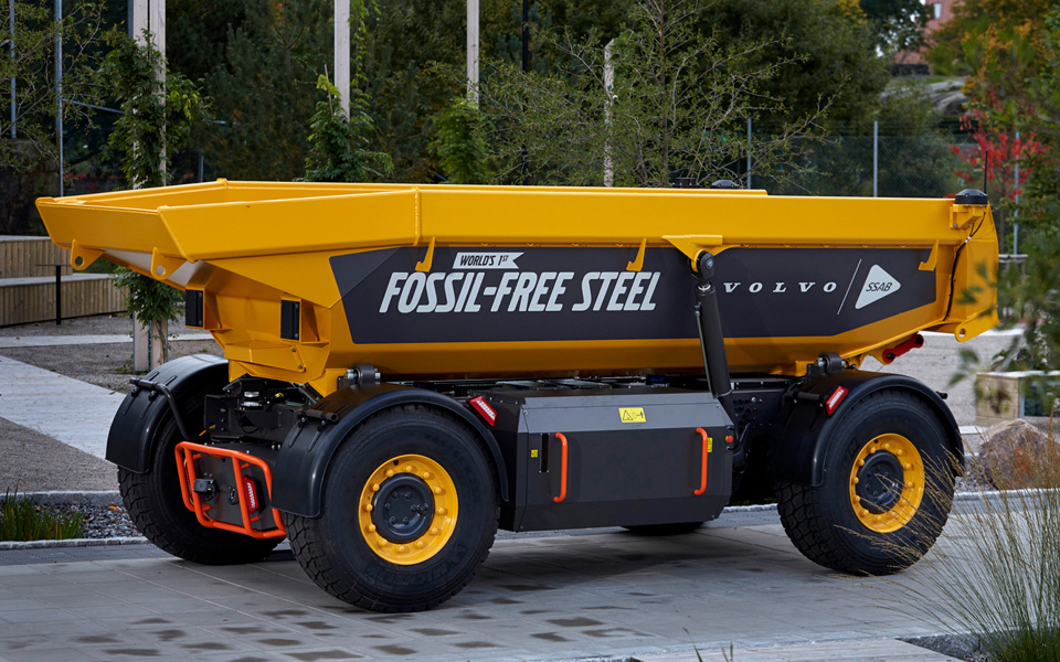 Volvofordon i fossilfritt stål