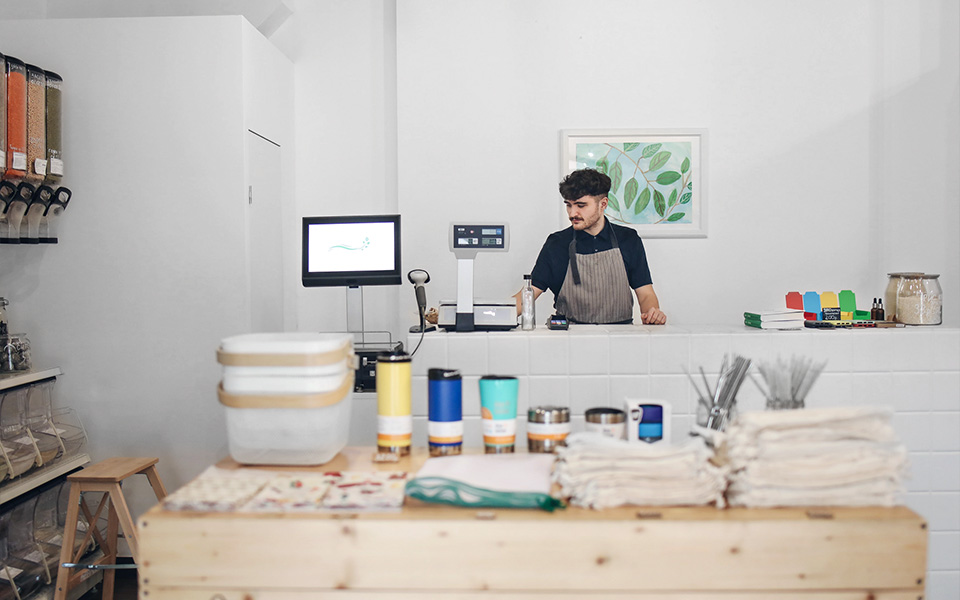 Kvinna i frisörsalong