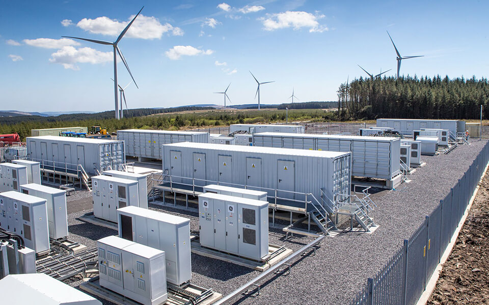 Batterilagringspark vid Pen Y Comoedd