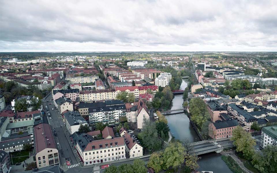 Vy över stad