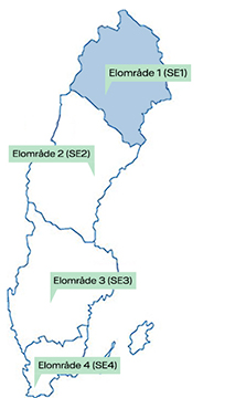 Karta över Luleå elområde