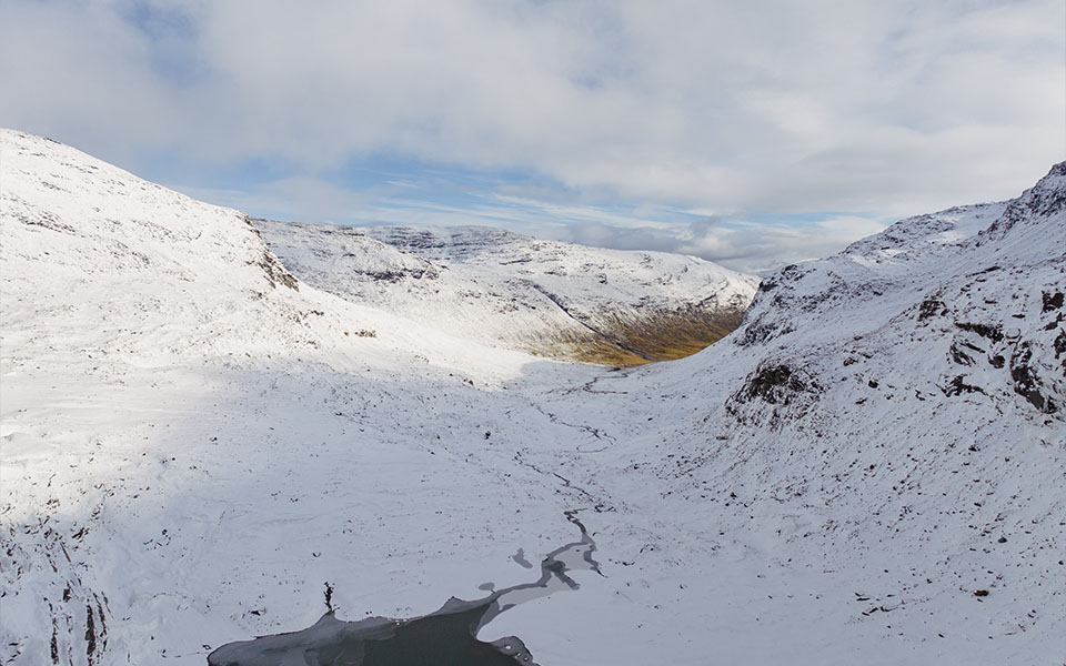 En glaciär i Sverige