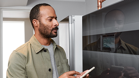 Man kollar värmepump