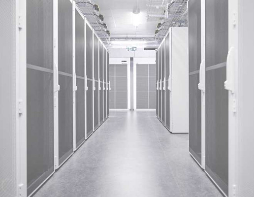 Interiör på ett datacenter
