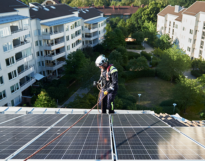 Installation av solceller