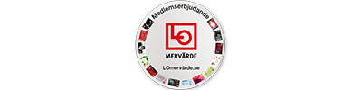LO Mervärde varumärkeslogotyp