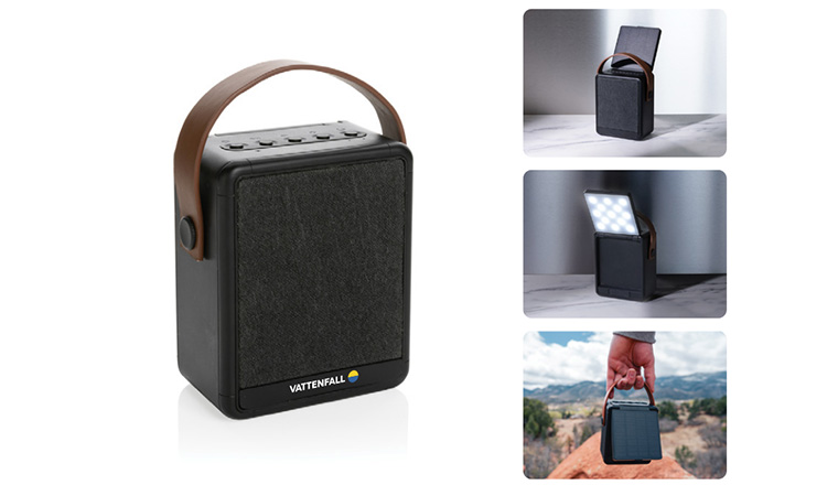 Högtalare med Vattenfall-logga