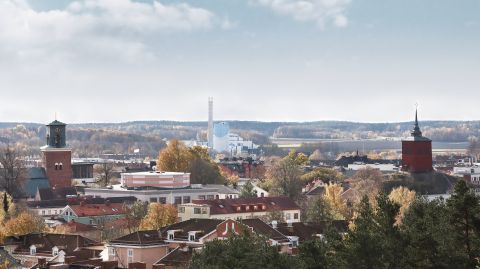 Vy över en Nyköping
