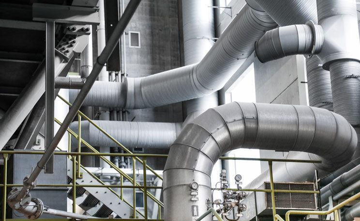 Interiör på värmeverket i Uppsala