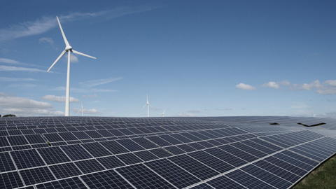 Vind- och solkraftpark